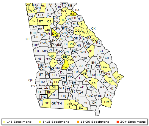 The range of Ptelea trifoliata